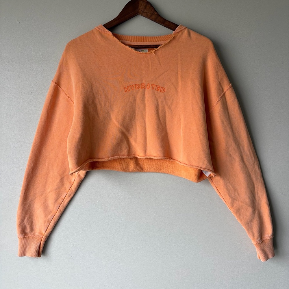 Offline by Aerie Oversized Cropped Sweatshirt Hydrated Graphic Women's XS